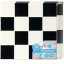 Art3d 10-Pack Heavy-Duty Peel and Stick Backsplash, 12x12 Inch Self-Adhesive Wall Tile Stick on Kitchen Countertop, Black & White