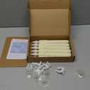 6 Pcs Sensor Dawn to Dusk Window Candles, Flickering Battery Candles for Windows, Ultra Bright Fake Candle Lights with Suction Cup, Led Candlesticks for Xmas Home Decor, White Light