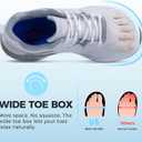 QAUPPE Walking Sneakers for Men Wide Toe Box Arch Support Shoes Plantar Fasciitis Orthotic Shoes Tennis Running Sneakers for Gym Workout Jogging, 10.5 Wide, White Gray