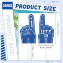 Geetery Cheerleading Handheld Fans Sports Hand Finger We're Number 1 Plastic Round Handheld Fans Bulk for Sports Themed Party Supplies
