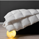 DWR Superior Luxury Feather Down Comforter Queen Size, Ultra-Soft Rose-Silk Cotton Blend Fabric, High FP All Season Medium Warmth Bed Duvet Insert(90"x90", White)