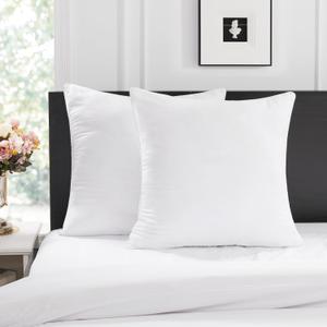 2-Pack Outdoor Premium Pillow Inserts 28x28 Inch, Plush, Supportive & Soft | Square Cushion Fillers for Sofa, Bed & Couch | Machine Washable, Hypoallergenic & Durable