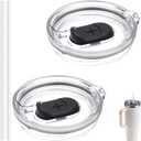 40 oz Replacement Tumbler Lid for Stanley Cup, 2 PCS Replacement Lid for 40oz Stanley Quencher H2.0 FlowState Tumber, Reusable Dustproof Tumblers Cover(2 Pack)