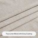 NICETOWN 100% Blackout Oatmeal Curtains 108 inches Long 2 Panels, Pinch Pleated Linen Blend Curtains with Hooks Thermal Sound Reducing Window Treatments for Bedroom/Living Room, W34 x L108