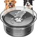 2L Dog Water Bowl No Spill, 70oz Large Spill Proof Dog Water Bowl Reduce Refill, Slow Drinking Bowl Anti Splash No Mess Pet Bowl for Vehicle/Outdoor/Indoor(Grey)