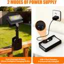 Clip On Solar Motion Sensor Light Outdoor, 600LM 3 Modes IP65 Waterproof, Adjustable Angle 1-Second Installation for Fence, Camping, Deck & Gutter(Black)