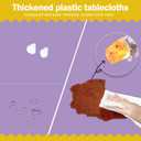 tujol Lavender 6 Pack Plastic Table Cloth 54" x 108", Disposable Tablecloths Rectangle Table Cover, Plastic Tablecloths for Parties