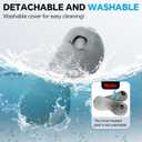 Heated Eye Mask for Dry Eyes Relief, Cordless Eye Mask with 3 Heat Settings, Washable Eye Cover, Warm Heating Pad for Stye Eye Treatment & Travel Use (Gray)