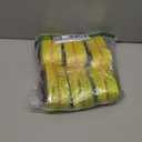 6PCS 2 Inch x 8.2 Ft Lasso Tow Strap with D Ring, 10,000Lbs Load-Bearing Auto Tie Down Straps, D Ring Wheel Lift Straps Tow Truck Straps for Trailer Tow Truck, Yellow