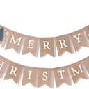 Christmas Banner - Merry Christmas Burlap Banner Party Photo Props Home Decoratios
