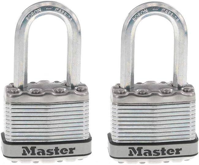 Master Lock M1XTLF Magnum Heavy Duty Padlock with Key, 2 Pack Keyed-Alike