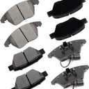 cciyu D1107 D1456 Ceramic Front Rear Disc Brake Pad Set Fit For 10-12 For Audi A3,10-12 For Audi A3 Quattro,For Volkswagen TYPE 1/Eos/Golf/GTI/Jetta,8pcs