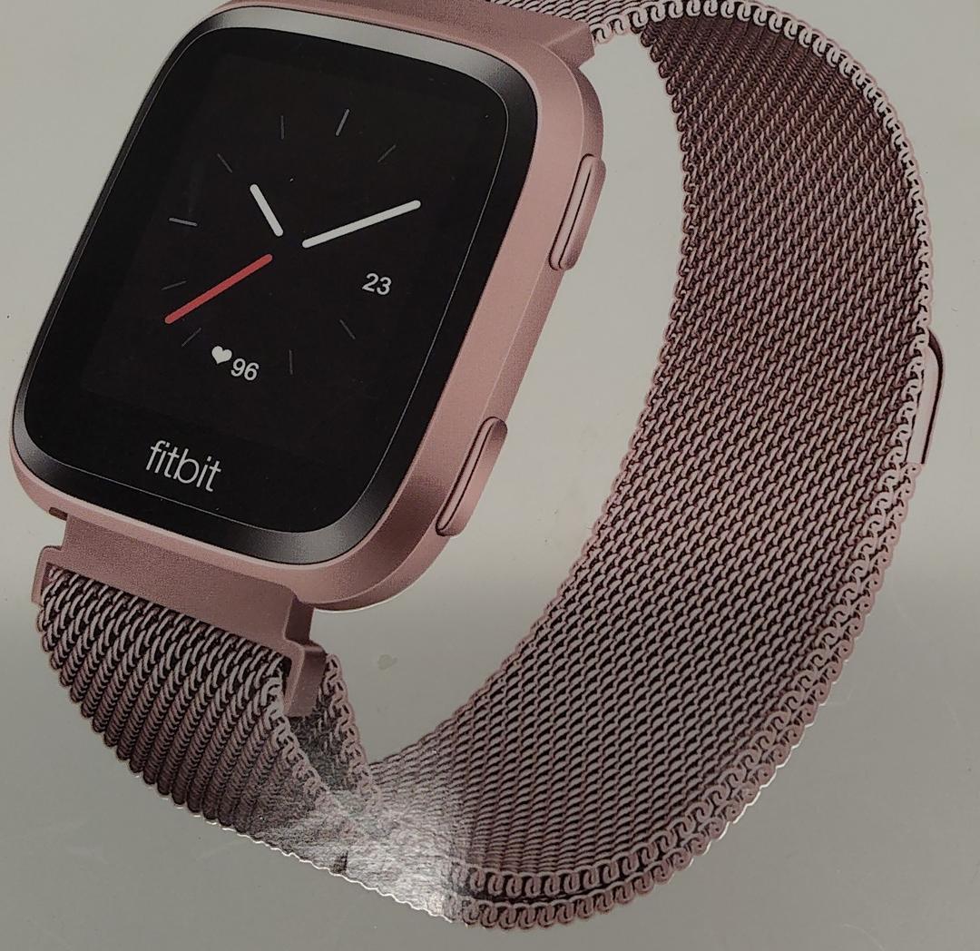 STAINLESS STEEL MESH BAND FOR USE WITH FITBIT VERSA ROSE GOLD - New