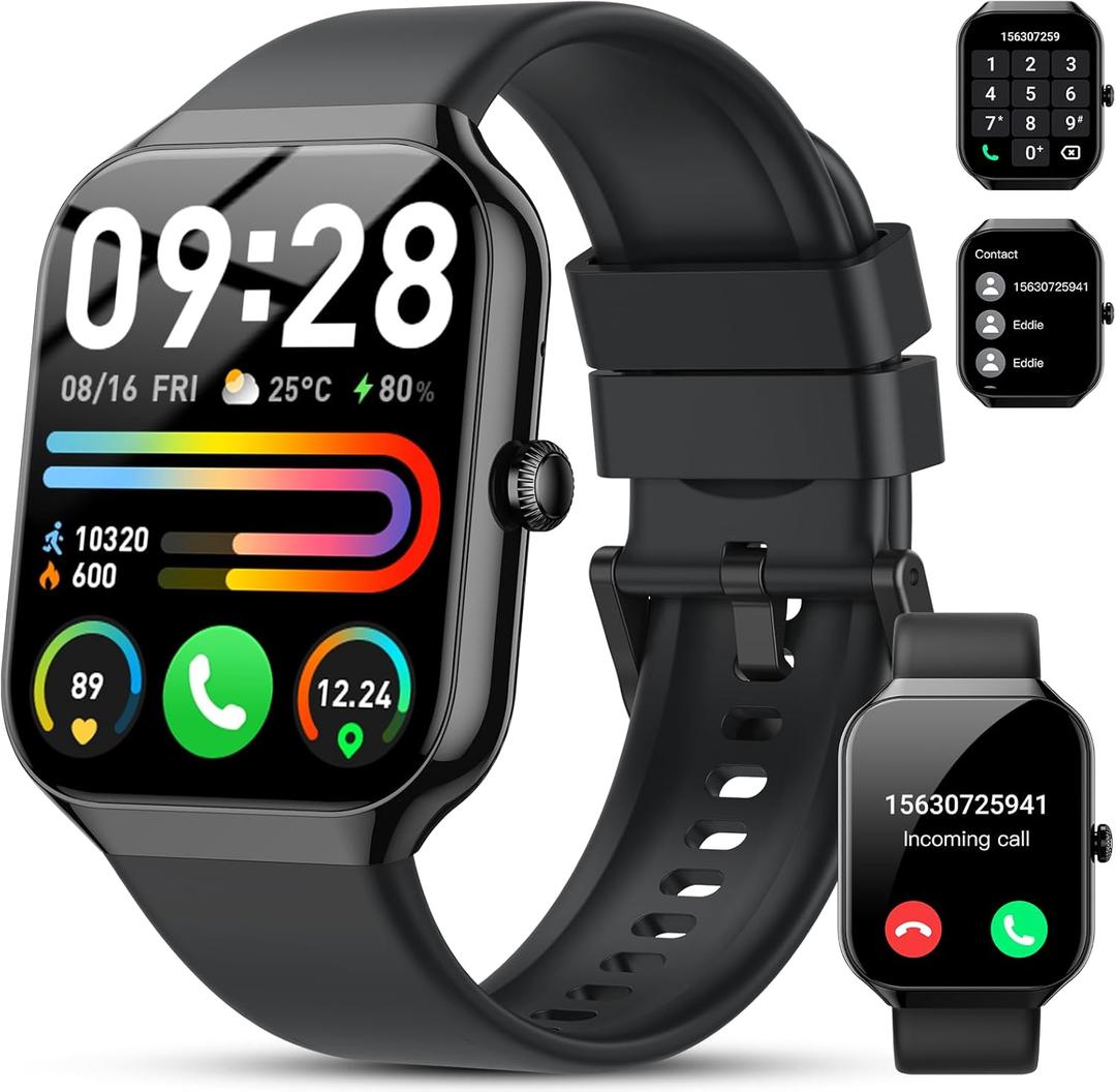 Smart Watch for Men Women(Answer/Make Call), 1.96" HD Smartwatch, 2025 New Fitness Watch with 112+ Sport Modes, Heart Rate, Sleep Monitor, Pedometer, IP68 Waterproof Activity Tracker for Android iOS