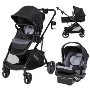 Baby Trend Passport Switch 6-in-1 Modular Stroller Travel System with EZ-Lift Plus Infant Car Seat, Dash Black