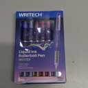 WRITECH Liquid Ink Rollerball Pens: 8ct Assorted Colors Extra Fine Point Tip 0.5mm Roller Ball Rolling Pen for Smooth Writing Coloring Drawing Journaling No Bleed & Smear &Smudge Multi Colored.