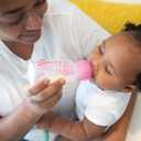 Dr. Brown's Anti-Colic Baby Feeding Set with Slow Flow Nipples, Travel Caps, Silicone Pacifier - Pink (13 Piece Set)