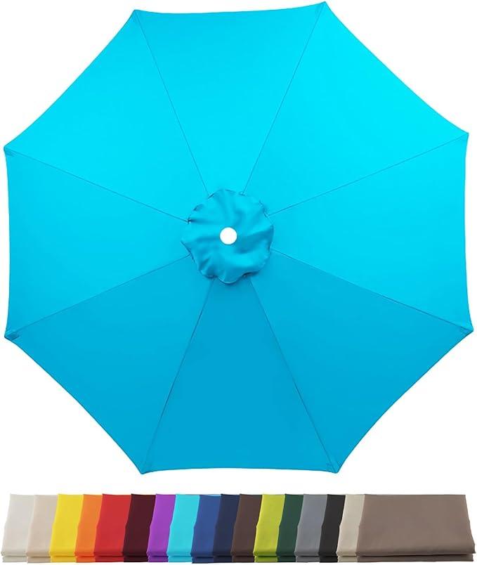 Umbrella Replacement Canopy, Outdoor Sun Shade Umbrella Cloth, 6 Ribs/8 Ribs Replacement Parasol Fabric Standby Cover for Backyard, Deck, Garden, Pool