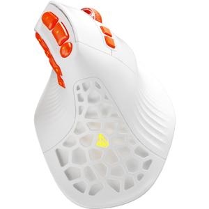 SOLAKAKA E9 PRO Vertical MMO Gaming Mouse - Ergonomic Wireless Mouse with 10 Side Buttons,PAW3395 36000 DPI Sensor,45Grip,Tri-Mode 2.4G/BT/Wired, RGB,1000mAh Rechargeable Mouse for PC/Mac - White