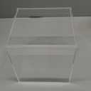 Clear Acrylic Square Cube Plastic Box, Plastic Rectangle Cube Containers with Lid, Storage Boxes 7.9x7.9x7.9 Inches for Tiny Jewelry Beads, Coins, Craft Supplies, Sewing Home Organizers