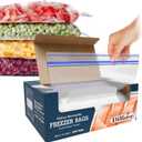 DiRose Reclosable Freezer Bags - 1 Gallon Size (200 Pack) | Double Zipper, Airtight Seal, BPA-Free, Premium Thick Heavy-Duty Bags for Safe and Secure Food Storage