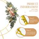 5.9 Feet Moon Shaped Wedding Arch Backdrop Stand Gold Frame for Festival Decorations Easy Assembly Rustproof Reusable Iron Material Ideal for Wedding Venue and Party Balloon Arch Display