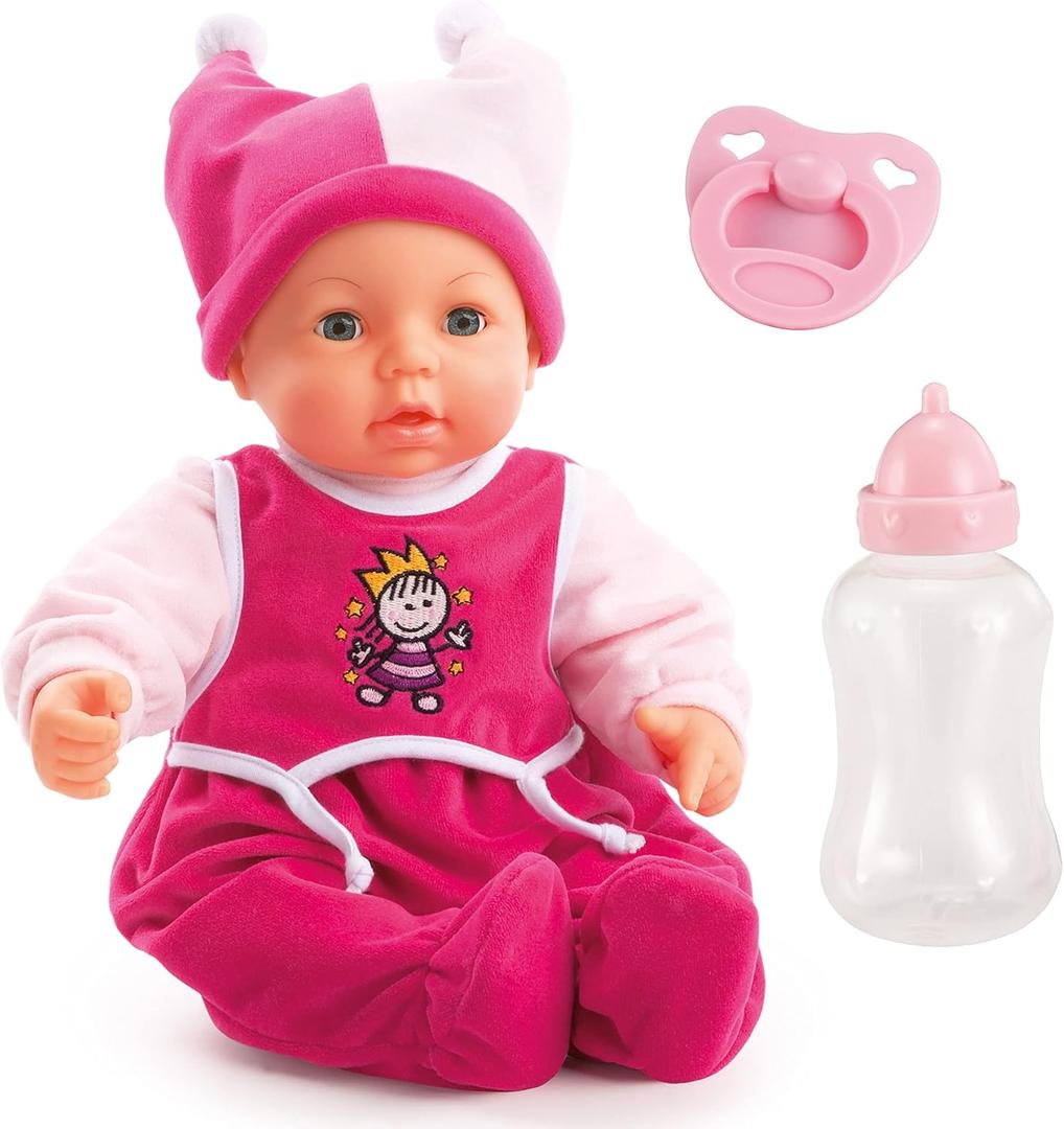 Bayer: Multi-Function Baby Doll - 18" 46cm - Realistic Sounds & Movements - Soft Body & Sleeping Eyes