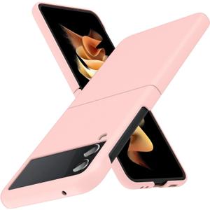 for Galaxy Z Flip 3 5G Case,Lightweight,Slim Fit Rugged Shockproof Cover, Slim Thin Hard PC Shockproof Protective Cover Pink 4-Z Flip3-04