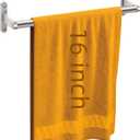 16 Inch Bathroom Towel Bar, KLJKPA Towel Racks for Bathroom Wall Mounted, Stainless Steel Heavy Duty Modern Single Towel Bar Holder, Brushed Nickel