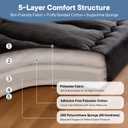 DUMOS Japanese Floor Mattress Queen Size, 4" Thick Futon Mattress, Black