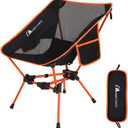 MOON LENCE Portable Camping Chair Backpacking Chair - The 4th Generation Ultralight Folding Chair - Compact, Lightweight Foldable Chairs for Hiking Mountaineering Beach, Fabric