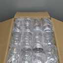 novelinks 16 oz Clear Plastic Jars with Lids, Refillable 16oz Mason Jars with Lids & Storage Containers for Kitchen & Household Use (20 Pack,Silver)