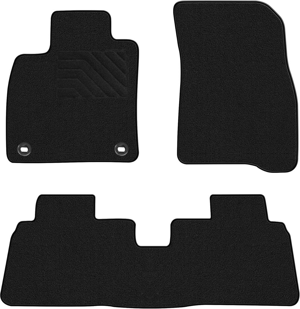 Carpet Floor Mats for Accord 2023-2025: AOMSAZTO Black Car Mats with Non-Slip Backing and Driver Heel Pad Compatible with 2025 2024 2023 Accord Sedan All Weather Carpet Floor Liners 4PCS