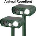 Solar Ultrasonic Animal Repellent, Deer Repellent Devices Waterproof with Motion Detection, Cat Repellent Outdoor Squirrel Skunk Rabbit Raccoon Dog Mouse Deterrents Animal Repeller for Yard Patio