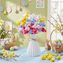 Suncalla 24 Pcs Easter Bunny Picks Easter Plush Bunny Table Decorations 9 Inch Plush Rabbit Branches Decorative Picks for Home Vase Filler Table Centerpieces Easter's Party Decor