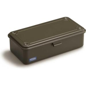 T-190 MG (MILITARY GREEN) H7.99W4.29D2.20inch Steel Trunk For Pegs, Metal fittings, Pen, Accessory, And Utility Knife Made In Japan T-190 MG (MILITARY GREEN) H7.99W4.29D2.20inch Steel Trunk For Pegs, Metal fittings, Pen, Accessory, And Utility Knife Made In Japan