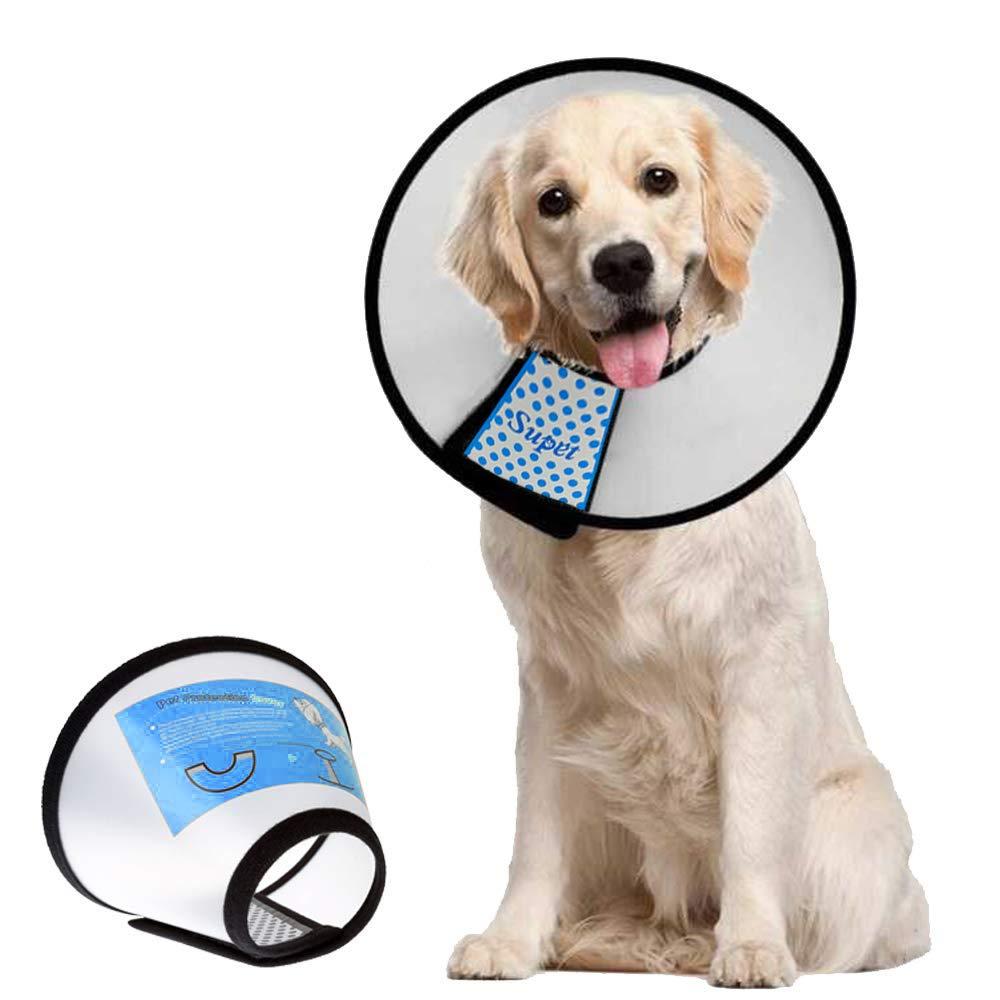 Supet Dog Cone Collar Adjustable After Surgery, Comfortable Pet Recovery Collar & Cone for Large Medium Small Dogs, Elizabethan Dog Neck Collar Plastic Practical, XL