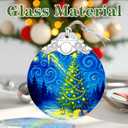 Starry Night Stained Glass Ornament, Christmas Ornaments  Christmas Tree Ornament, Holiday Decor, Xmas Stocking Stuffers, Gift Idea, Gifts for Art Lover, Coworker, Friend, and Family - Xmas Tree