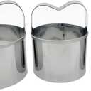 3-Piece Round Cookie Cutters Set with Handle - 2, 2.5, and 3 Inch Sizes, 0.4mm Thickness, Beautiful Design - Perfect Biscuit Cutter for Baking