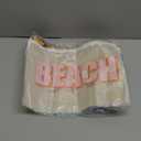 Aileam 4PCS Beach Makeup Bags SPF Cosmetic Bags for Women Girls Summer Varsity Zipper Pouch Clear Waterproof Beach Toiletry Organizer Trendy PVC Makeup Bag for Travel Sandproof Essential