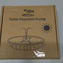 AMZtime Solar Fountain for Bird Bath, New Upgrade Mini Solar Fountain Pump, Free Standing Solar Powered Water Pump for Garden, Outdoor, Fish Tank, Pond and Pool