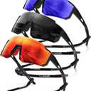 Polarized Sport Sunglasses for Men and Women, Lightweight TR90 Sun Glasses with UV Protection for Cycling Running