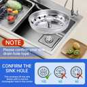 Sink Drain Strainer 2-Pack, 3-in-1 Kitchen Sink Stopper and Basket with Fine Mesh, Stainless Steel Drain Cover for Clog & Odor Prevention, Fit for Kitchen Bathroom Sinks (2 Pack) CAIPEN
