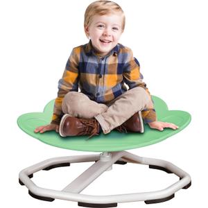Qusases Sensory Swivel Chairs for Kids, Spinning Chair for Autistic Kids, Sit and Spin Sensory Toys, Training Body Coordination, Autism ADHD Chairs Indoor Outdoor Play Equipment (Green), 20.6 inches x 10 inches x 17.9 inches