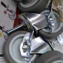 HOLKIE Caster Wheels 3 inch Locking Casters Set of 4, Threaded Stem 3/8" -16 x 1-1/2" (Diameter 3/8", Length 1-1/2") Swivel Heavy Duty Castors Gray