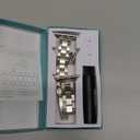 Thin Stainless Steel Bands Compatible With Apple Watch 38mm 40mm 41mm 42mm 44mm 45mm 46mm For Women, Metal Straps for iWatch Series 11 10 9 8 7 6 5 4 3 2 1 SE (Light Starlight)