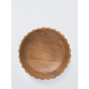 Wood Salad Bowl Set, 3-Piece Natural Solid Wood Serving Bowls, Wooden Salad Bowls for Kitchen & Dining for Pasta, Yogurt, Fruit, Snacks & Gift Giving