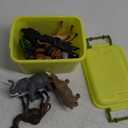 Safari Animal Toys Figures, 12 PCS Realistic Jumbo Wild Jungle Animals Figurines, Large African Zoo Animal Playset with Lion,Elephant,Giraffe, Plastic Animal Learning Toys for Kids Toddlers Boys