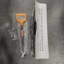 36 Inch Heavy Duty Snow Pusher, Extra Wide Snow Shovel for Driveway, Sidewalk, Patio, Deck & Doorway Snow Removal, Ergonomic Back Saver Snow Plow with UHMW-PE Blade, Non-Slip Grip Handle