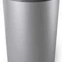 Umbra Vento Kitchen Trash Can with Open Top, Large 16-Gallon (62 L) Capacity, Grey,Plastic